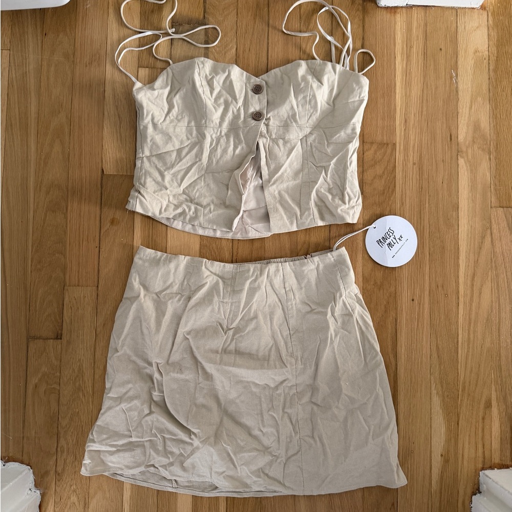 Princess Polly Cream Skirt Set